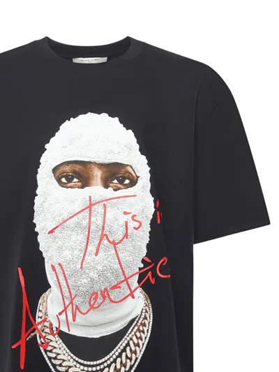 Ih Nom Uh Nit Printed Cotton T-shirt In Blue