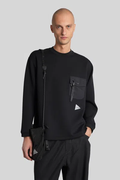 And Wander Sweatshirt In Black Polyester In Black