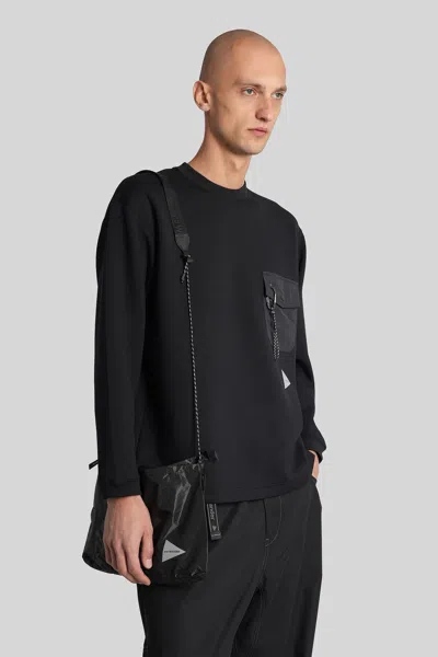 And Wander Sweatshirt In Black Polyester In Black