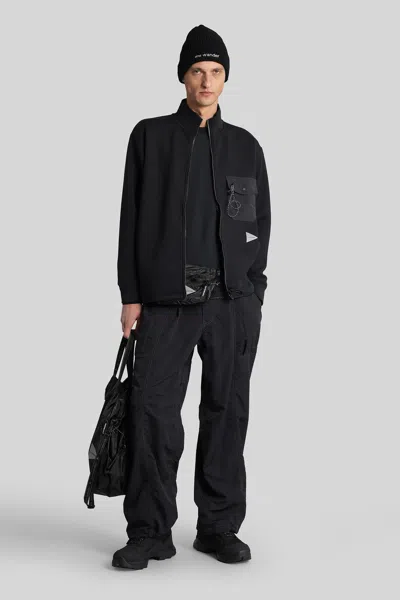 And Wander Sweatshirt In Black Polyester In Black