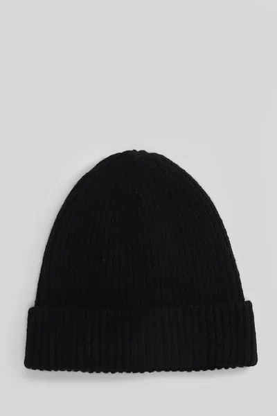 And Wander Logo-embroidered Beanie In Black