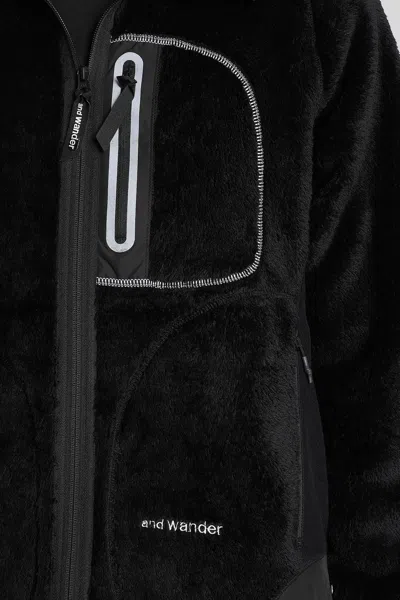 And Wander 18 High Loft Fleece Jacket In Black