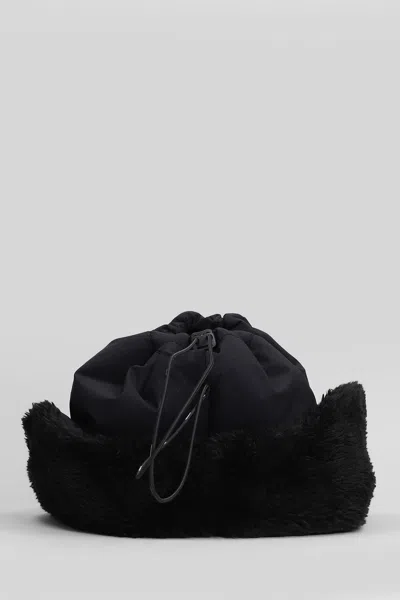 And Wander Hats In Black Nylon In Black