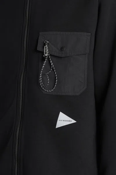 And Wander Sweatshirt In Black Polyester In Black