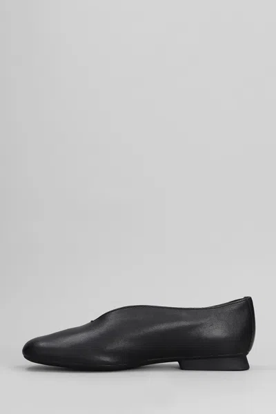 Camper Casi Myra Ballet Flats In Black Leather In Black