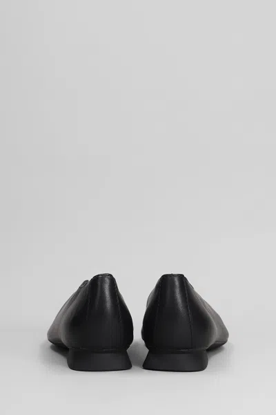Camper Casi Myra Ballet Flats In Black Leather In Black