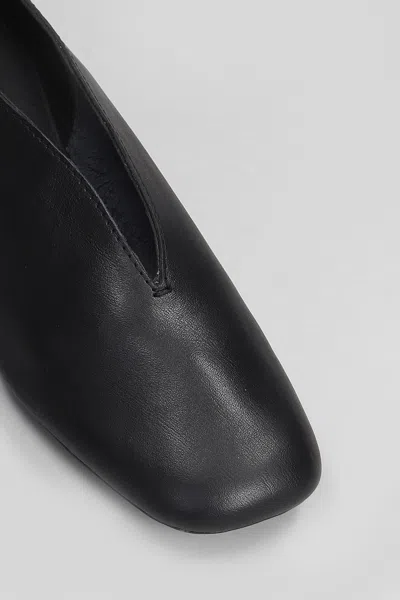 Camper Casi Myra Ballet Flats In Black Leather In Black