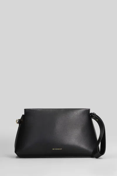 Givenchy Belt Pouch Clutch In Black Leather In Black