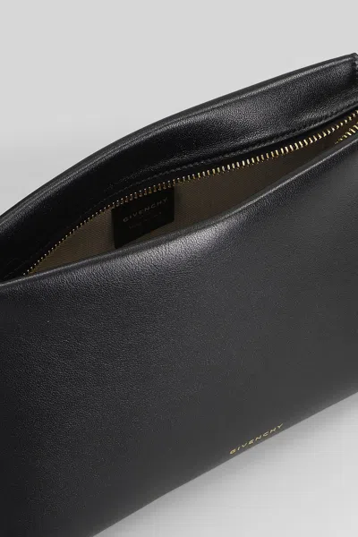 Givenchy Belt Pouch Clutch In Black Leather In Black