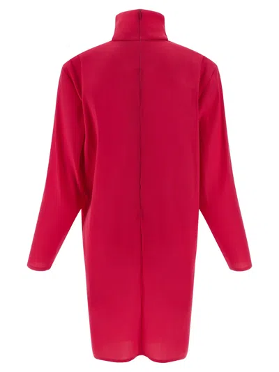 Saint Laurent Tailored Dress Featuring Structured Shoulders In Pink
