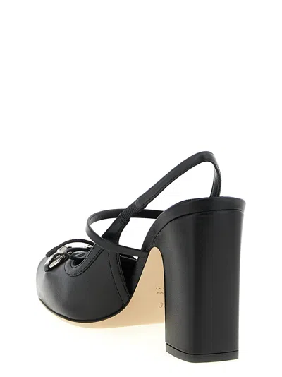 Gucci Leather Pumps With Metal Horsebit Detail In Black