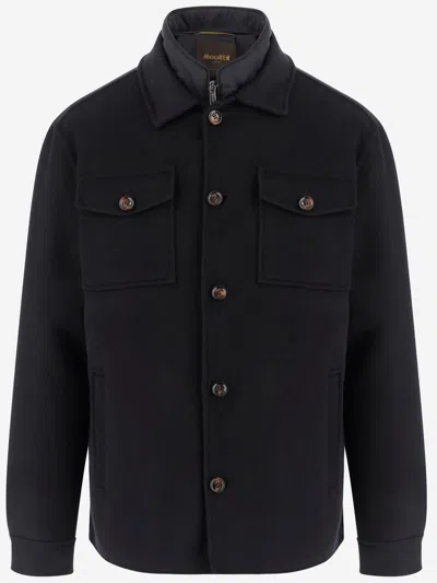 Moorer Wool And Cashmere Jacket In Blue