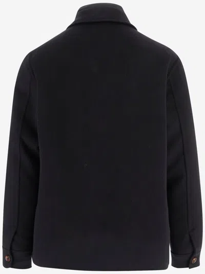 Moorer Wool And Cashmere Jacket In Blue