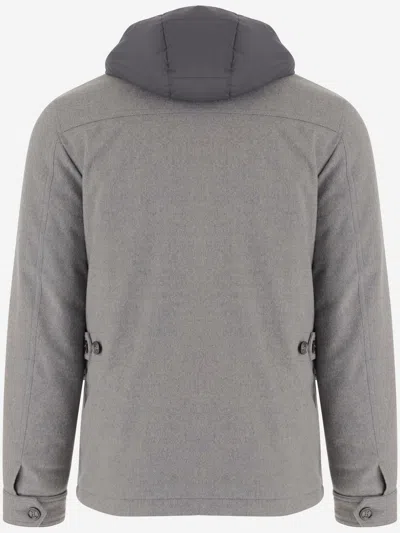 Moorer Wool And Cashmere Blend Jacket In Brown