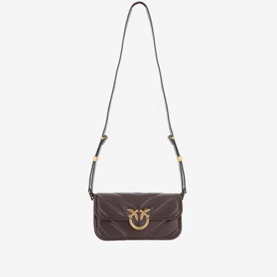 Pinko Large Love Bag Box Bag In Gray