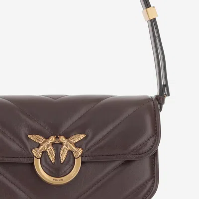 Pinko Large Love Bag Box Bag In Gray