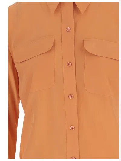 Equipment Silk Shirt In Orange