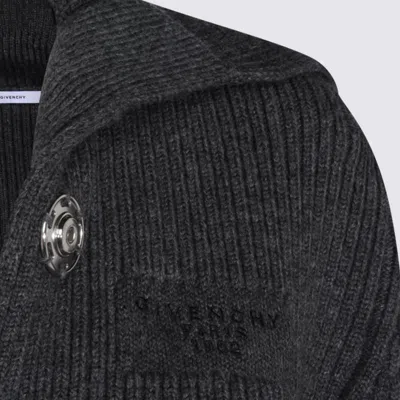 Givenchy Cropped Long Sleeve Knitwear Featuring Buttons In Black