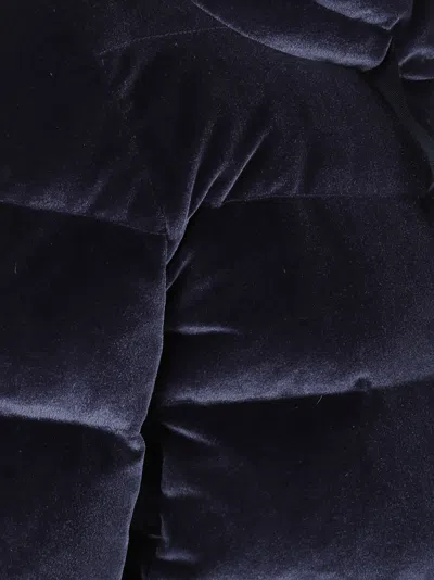 Herno Women Cotton Chenille-effect Down Jacket In Blue