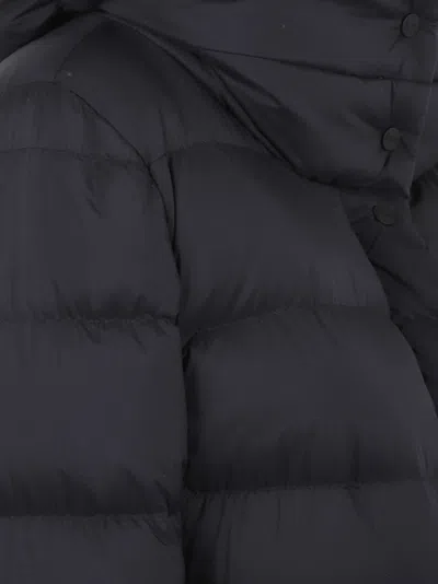 Herno Long Hooded Quilted Padded Outerwear In Black