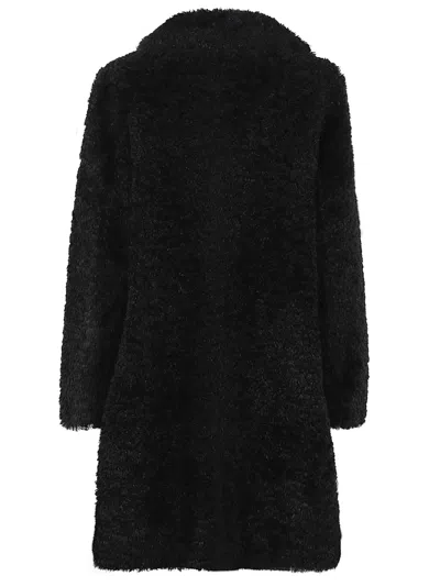 Herno Long Padded Jacket With Faux Fur Texture In Animal Print