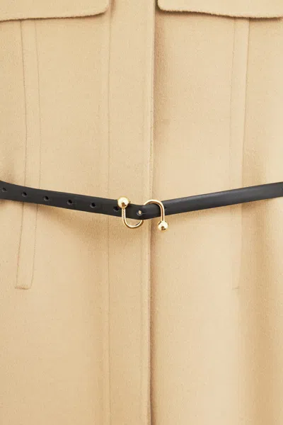 Sportmax "oil" Coat In Brown