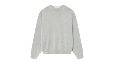 Pre-owned Fear Of God Men's  Essentials Merino Long Sleeve Crewneck Sweatshirt Sweater In Concrete Heather
