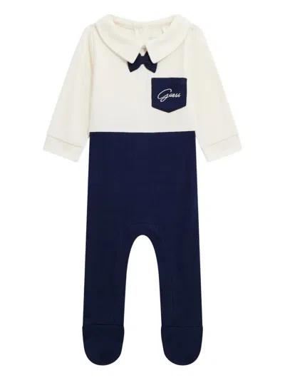 Guess Baby Boys Brushed Interlock Coverall In Blue