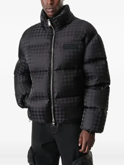 Amiri Ma Quad-jacquard Down Acket In Black