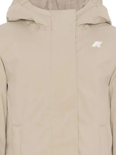 K-way P. Lily Hooded Jacket In Neutral