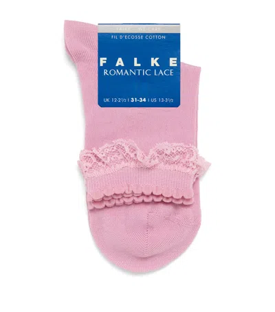 Falke Organic Cotton Romantic Lace Socks In Pink