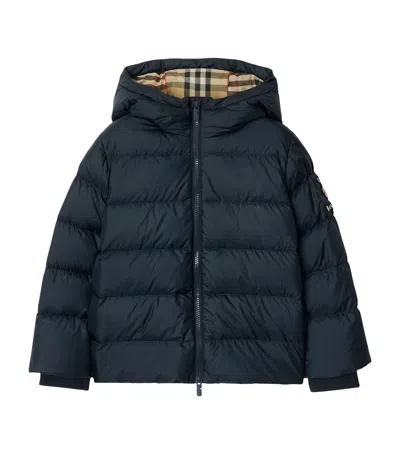 Burberry Thomas Bear Puffer Jacket In Blue
