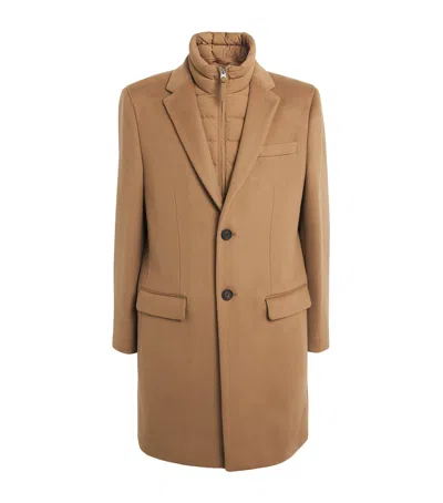 Mackage Wool Removable-bib Coat In Neutral