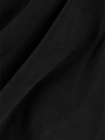 Vivienne Westwood Floor-length Satin Draped Dress With Side Slit In Black