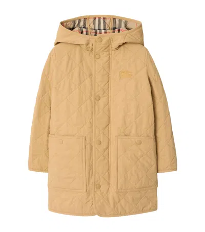 Burberry Quilted Ekd Coat In Neutral