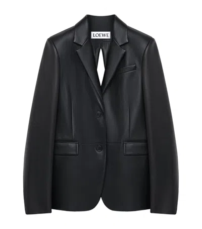 Loewe Lambskin Split-back Blazer In Black