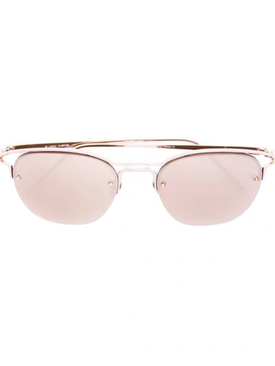 Linda Farrow Square Frame Sunglasses In Metallic