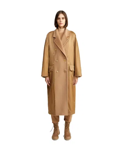 Max Mara Classic Lapel Coat In Brown