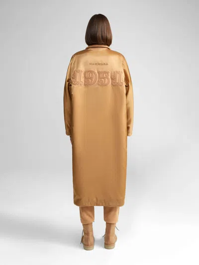 Max Mara Classic Lapel Coat In Brown