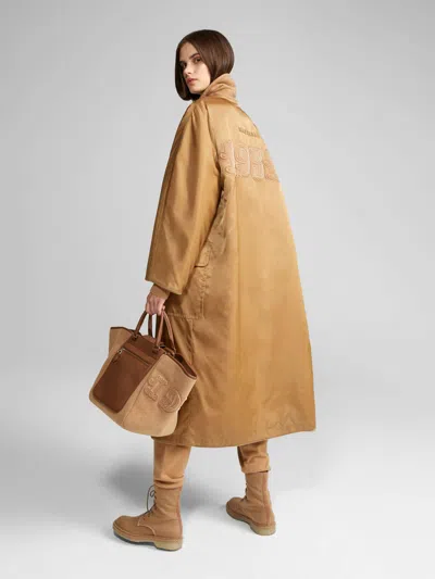 Max Mara Classic Lapel Coat In Brown
