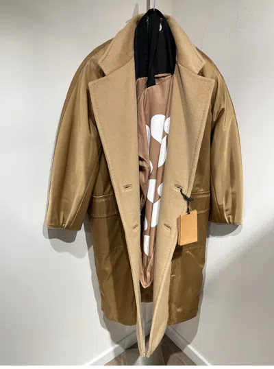 Max Mara Classic Lapel Coat In Brown