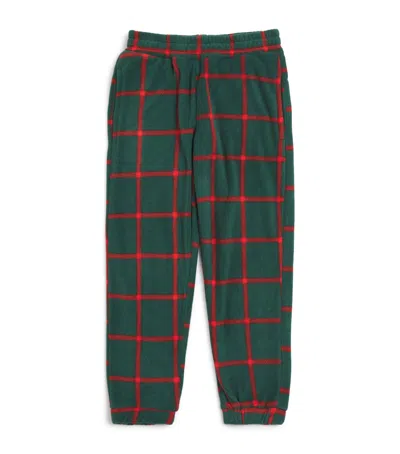 Mini Rodini Fleece Plaid Trousers In Multi