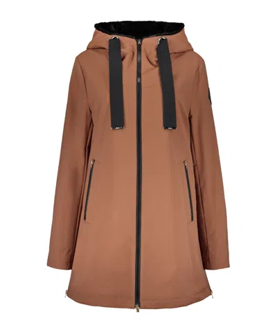 Herno Hooded Parka Jacket In Brown