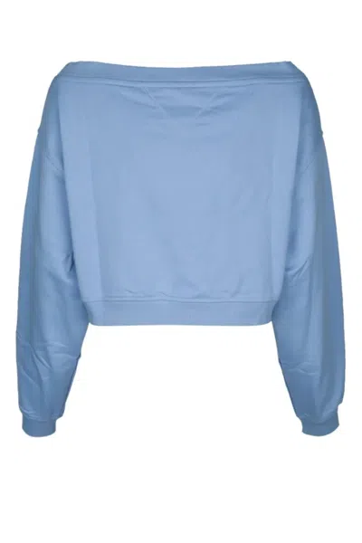 Tommy Jeans Off-shoulder Maglia Knitwear In Blue