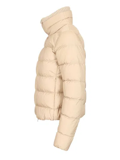 Herno Padded Down Jacket Coats Brown In Gold