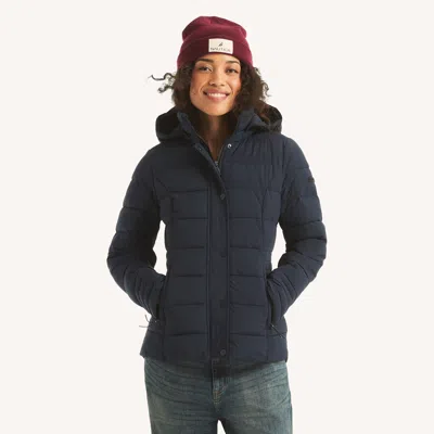 Nautica Womens Packable Puffer Jacket In Neutral