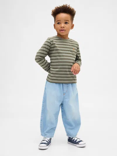 Gap Baby & Toddler Pull-on Barrel Jeans In Green