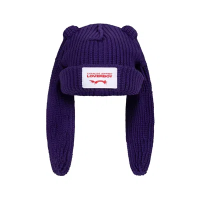 Charles Jeffrey Loverboy Chunky Rabbit Beanie In Blue