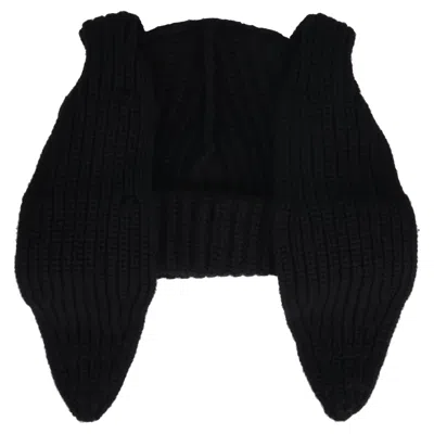 Charles Jeffrey Loverboy Chunky Rabbit Beanie In Black