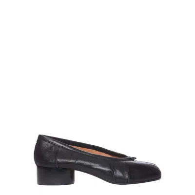 Maison Margiela Split-toe Design Black Lambskin Pumps With Calfskin Lining